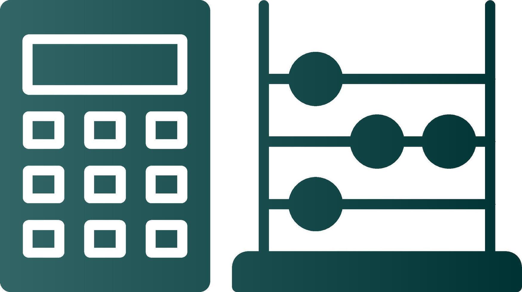 ícone de gradiente de glifo de ábaco vetor