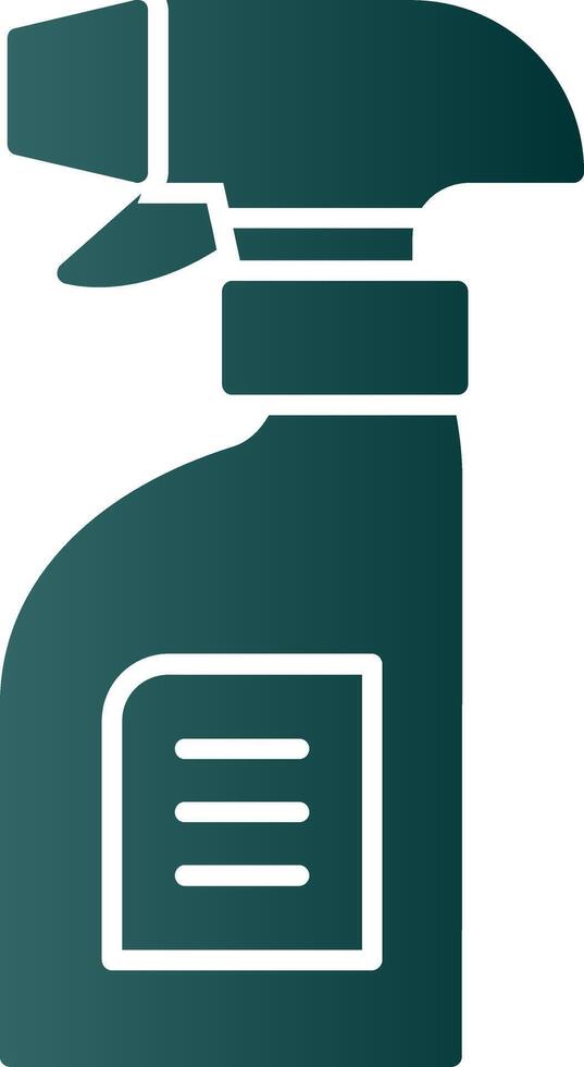ícone de gradiente de glifo de spray de limpeza vetor