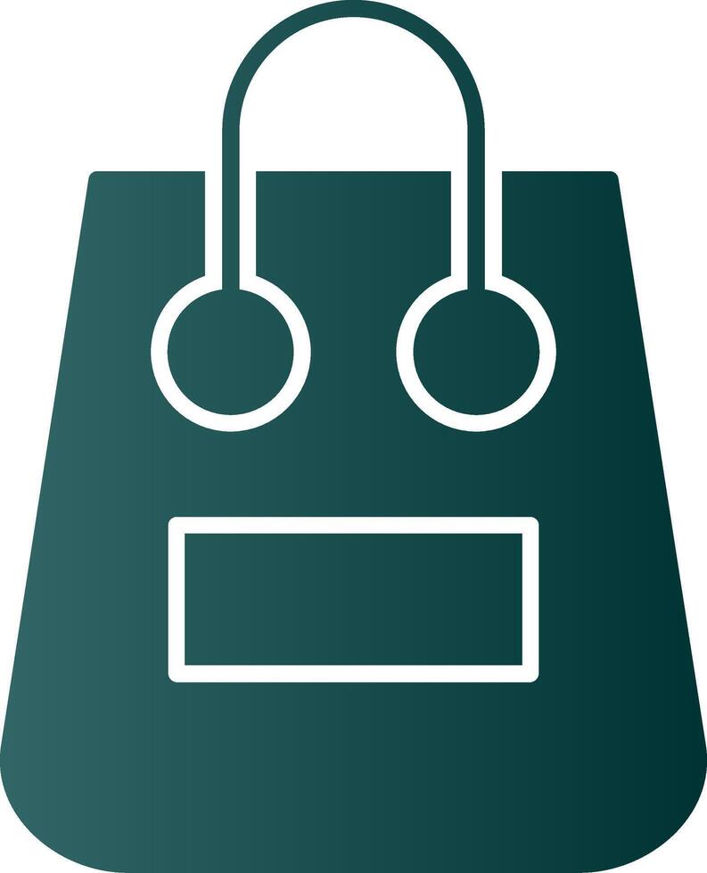ícone de gradiente de glifo de sacola de compras vetor