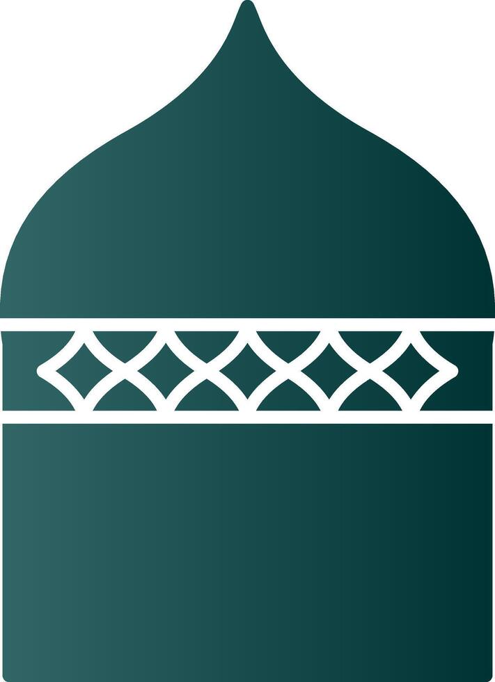 islâmico arquitetura glifo gradiente ícone vetor