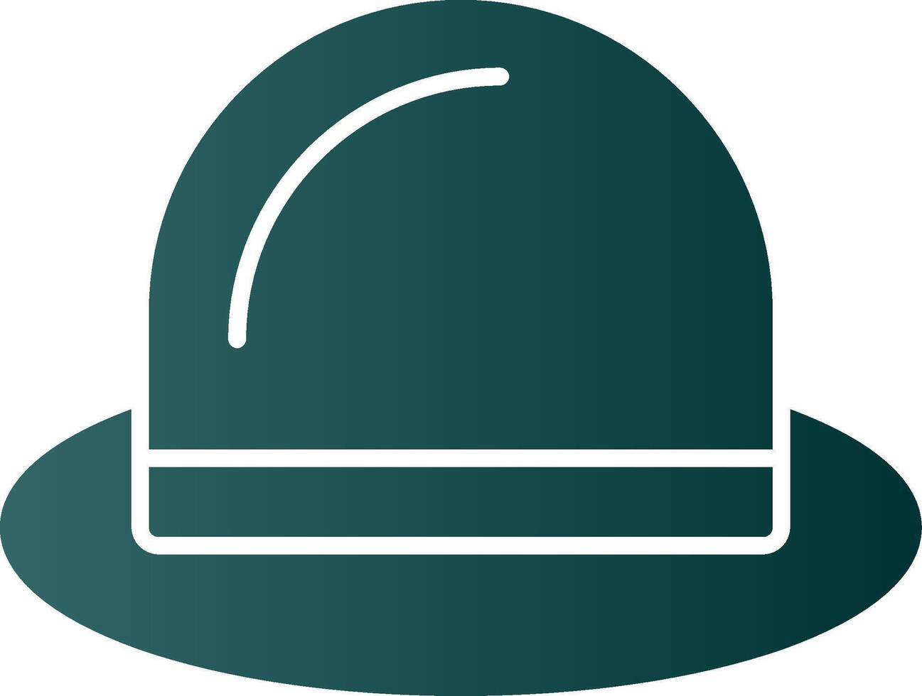 ícone de gradiente de glifo de chapéu vetor