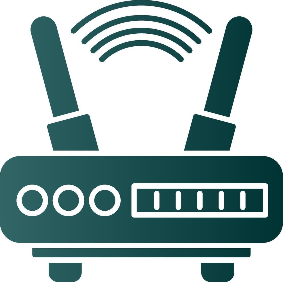 ícone de gradiente de glifo wi-fi vetor