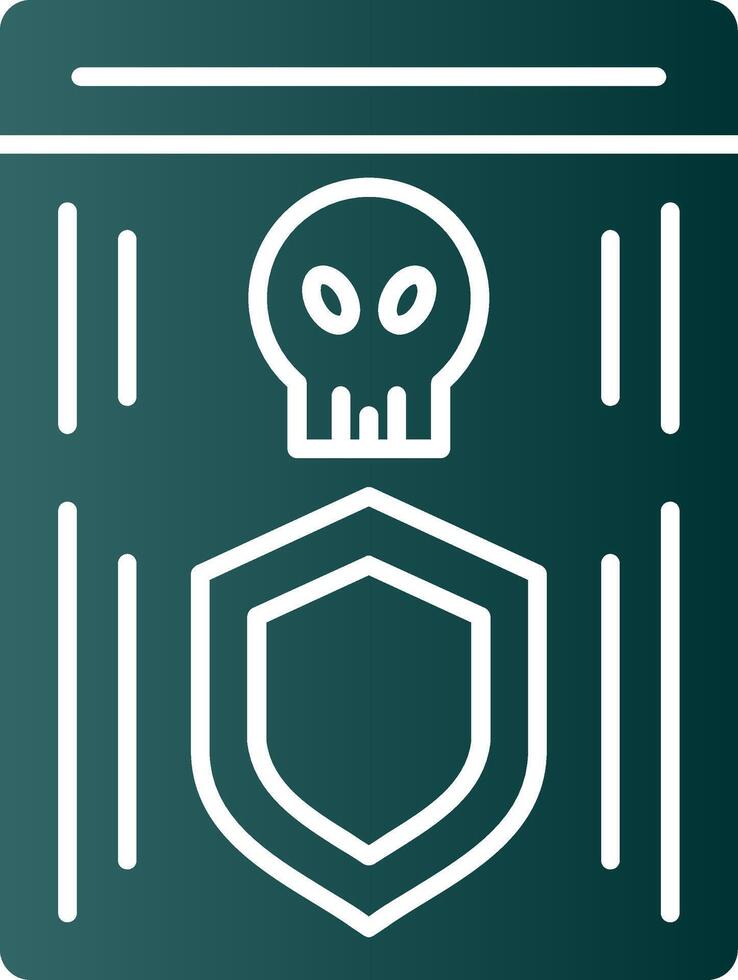 ícone de gradiente de glifo de escudo vetor