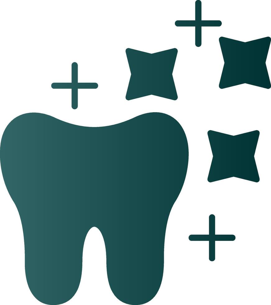 dente branqueamento glifo gradiente ícone vetor