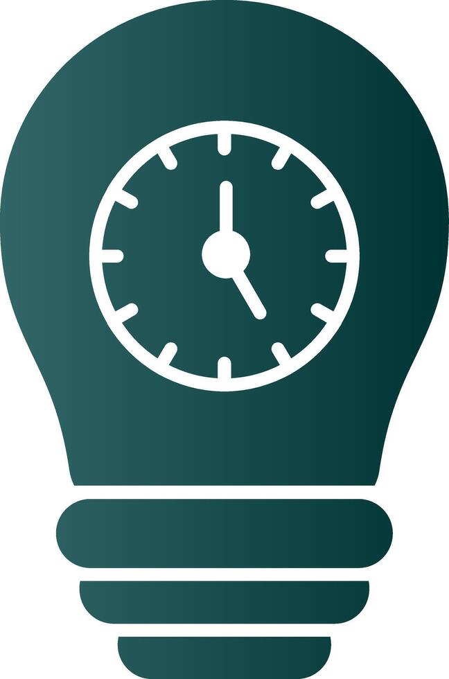 ícone de gradiente de glifo de gerenciamento de tempo vetor