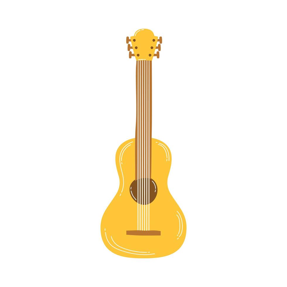 ícone decorativo de instrumento musical de guitarra vetor
