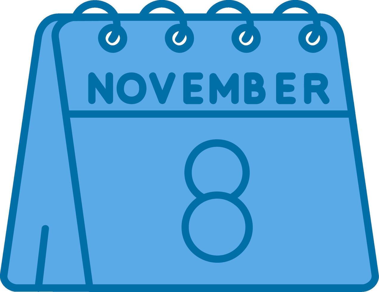 8ª do novembro azul linha preenchidas ícone vetor