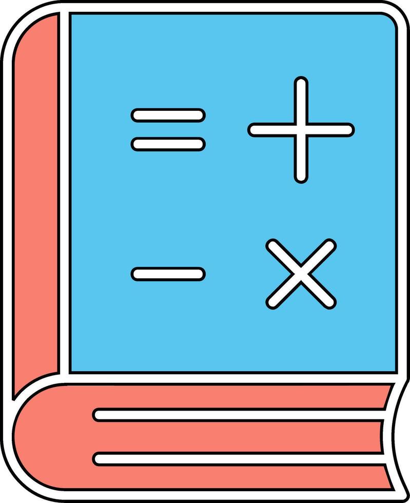 ícone de vetor de livro de matemática