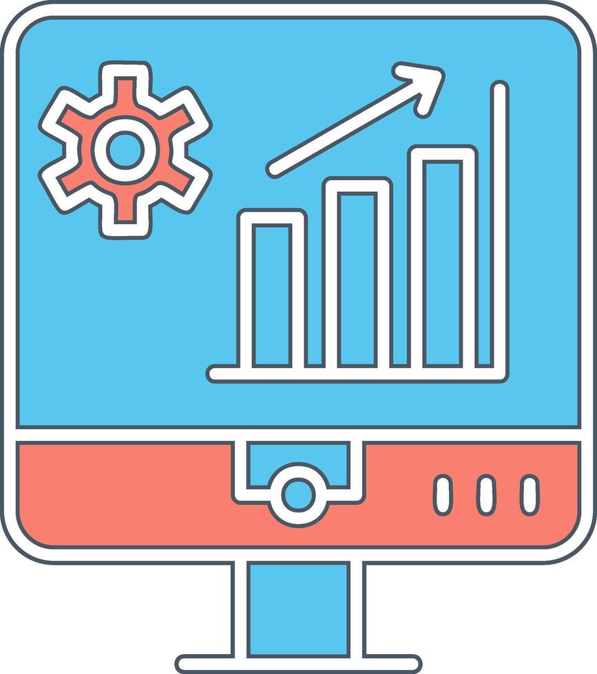 ícone de vetor de análise de mercado