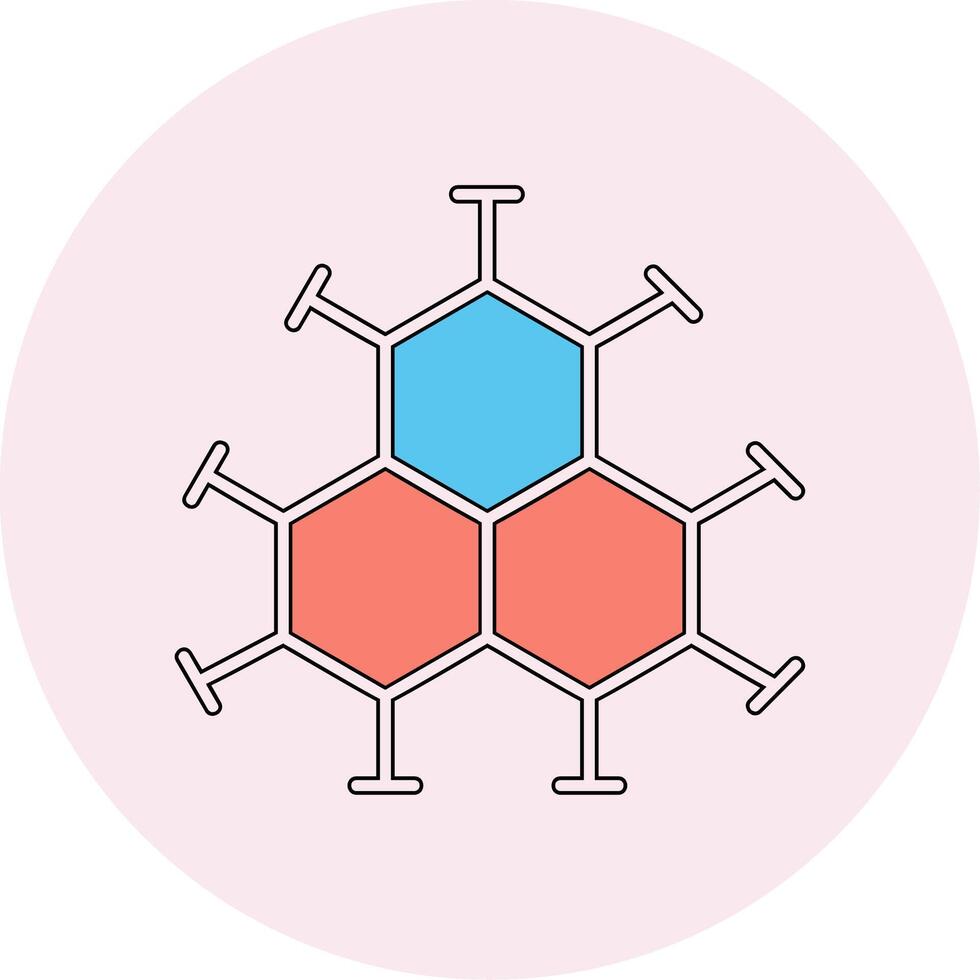 ícone de vetor de molécula