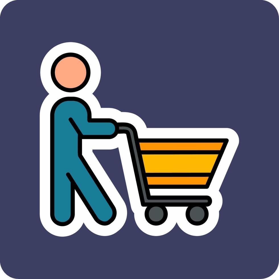 ícone de vetor de compras