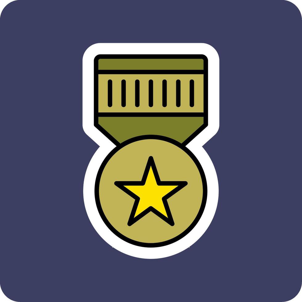 ícone de vetor de distintivo militar