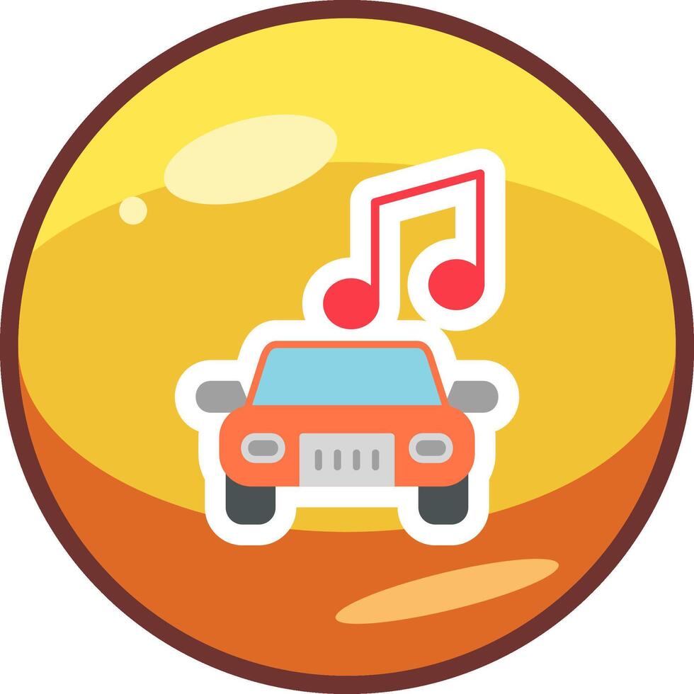 carro música vetor ícone