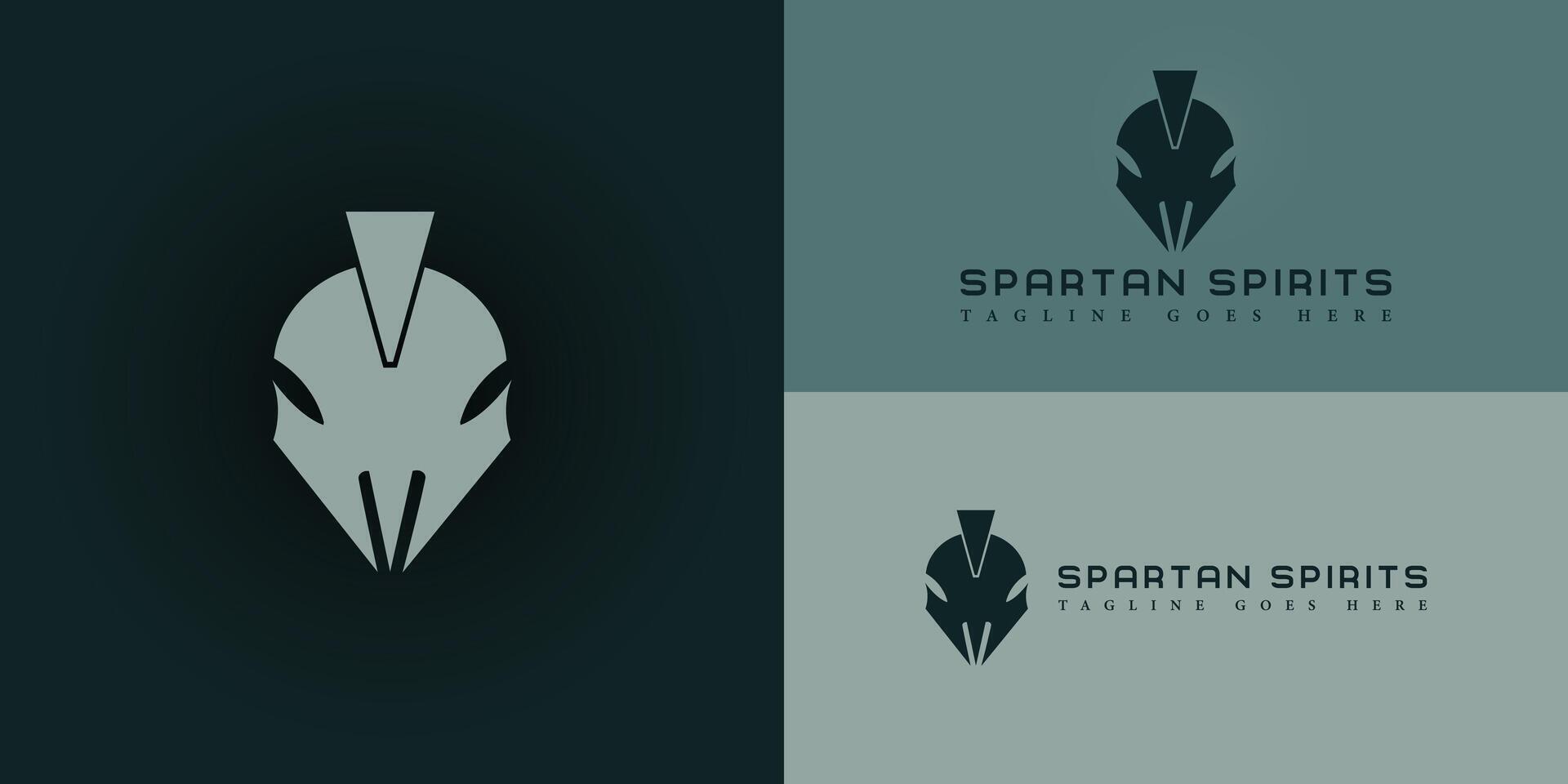 grego Esparta. a espartano capacete Guerreiro logotipo Projeto é apresentado com múltiplo fundo cores. a logotipo é adequado para Esportes o negócio logotipo Projeto inspiração modelo vetor