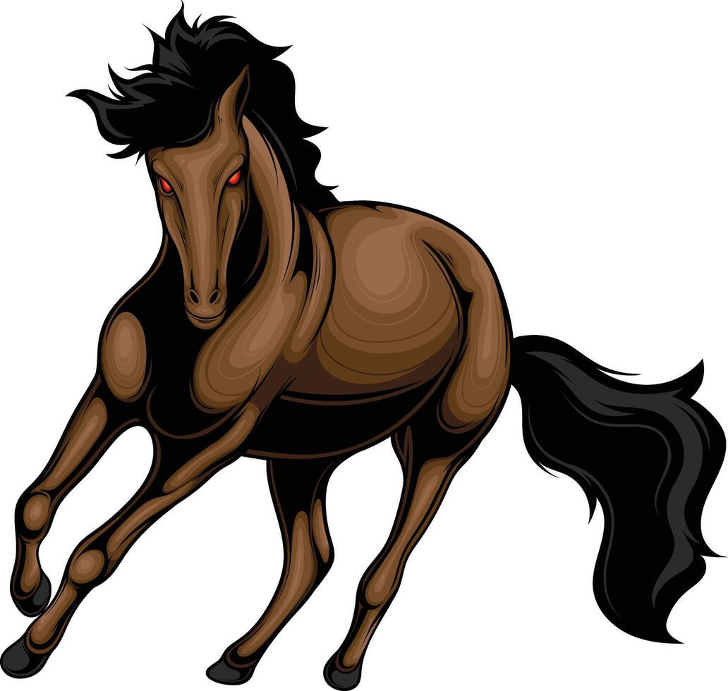 vetor ilustração do cavalo com detalhado obra de arte