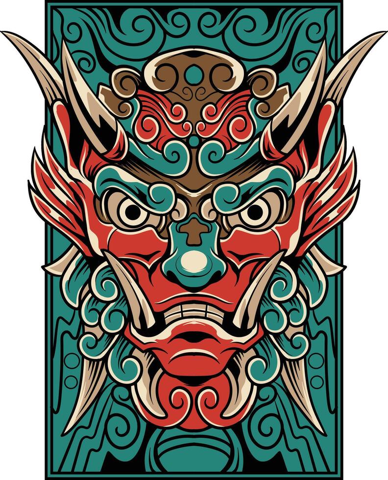 vetor ilustração do japonês guardião cachorro Komainu