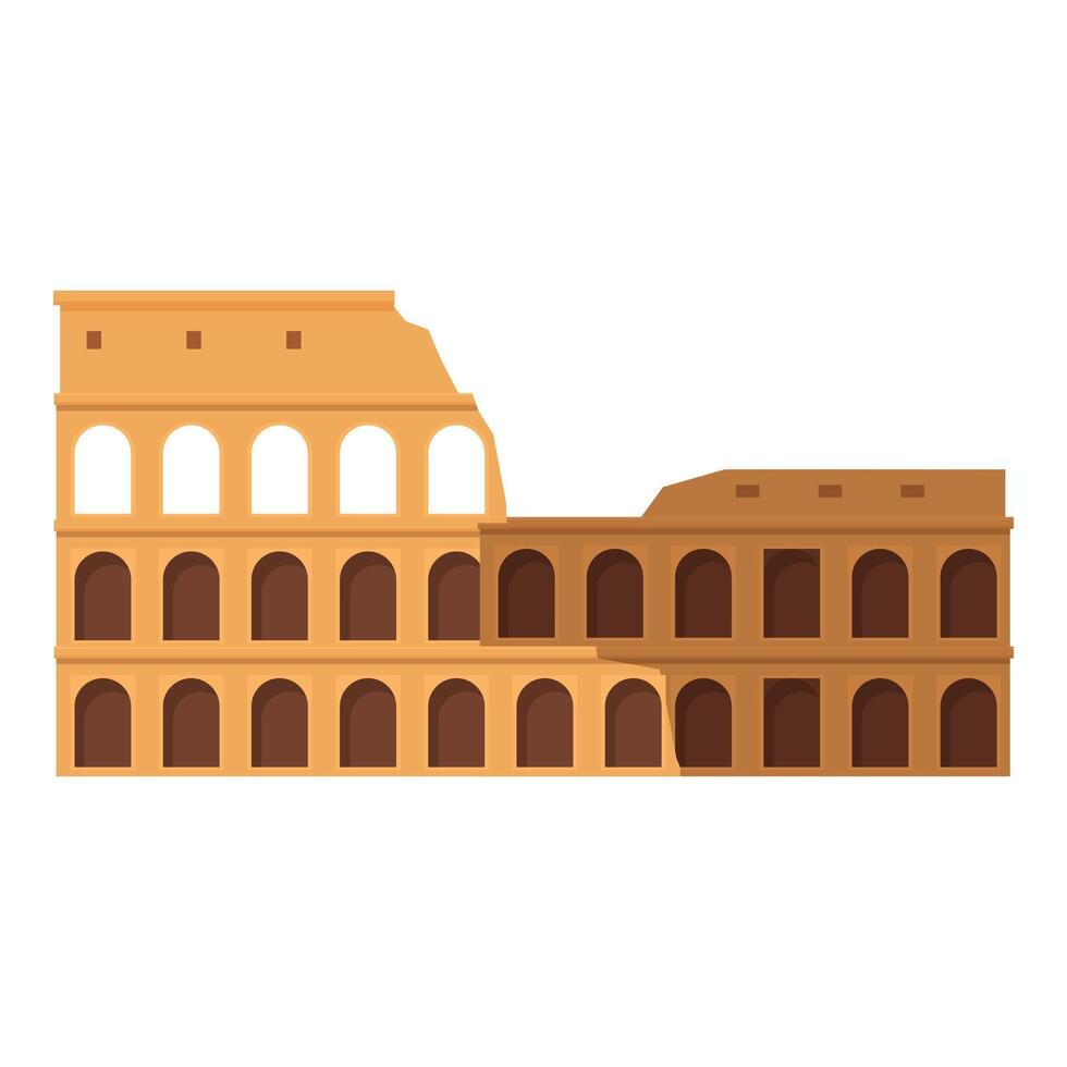 anfiteatro arena ícone desenho animado vetor. romano senado vetor