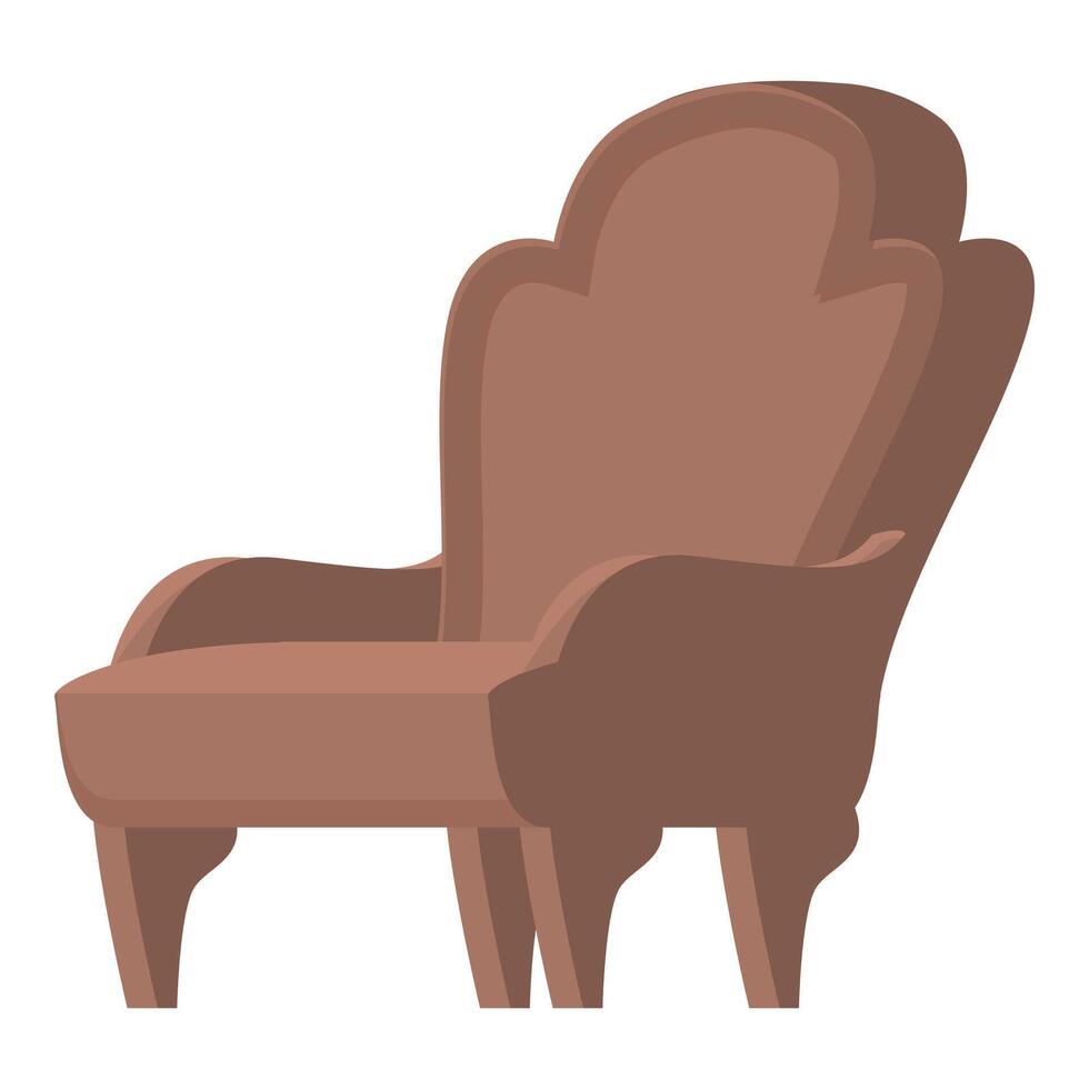 têxtil cadeira sofá ícone desenho animado vetor. poltrona mobília vetor