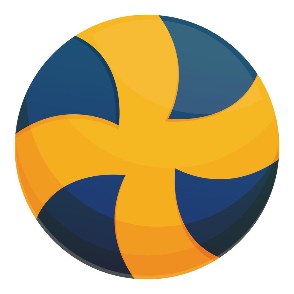 Novo bola voleibol ícone desenho animado vetor. grupo Atlético vetor