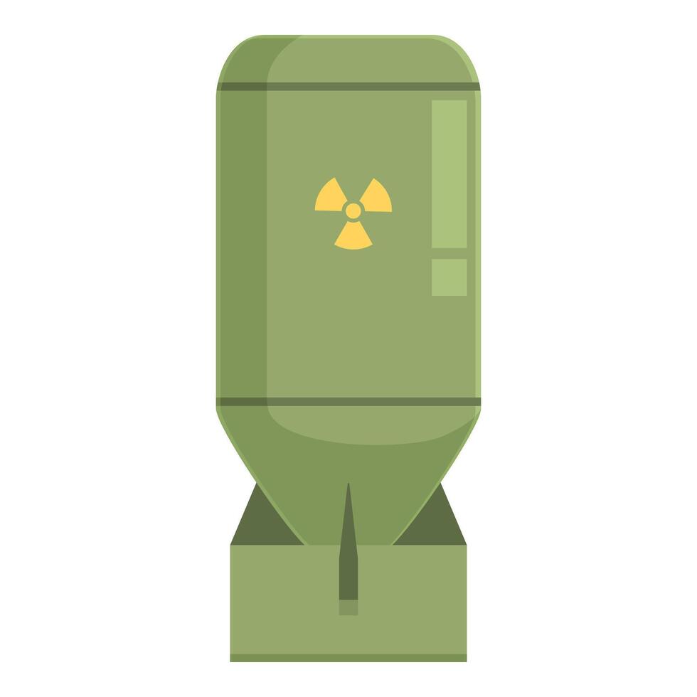 verde nuclear bombear ícone desenho animado vetor. dispositivo poder vetor