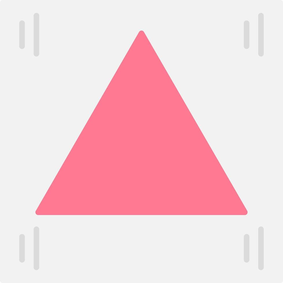 triângulo plano luz ícone vetor