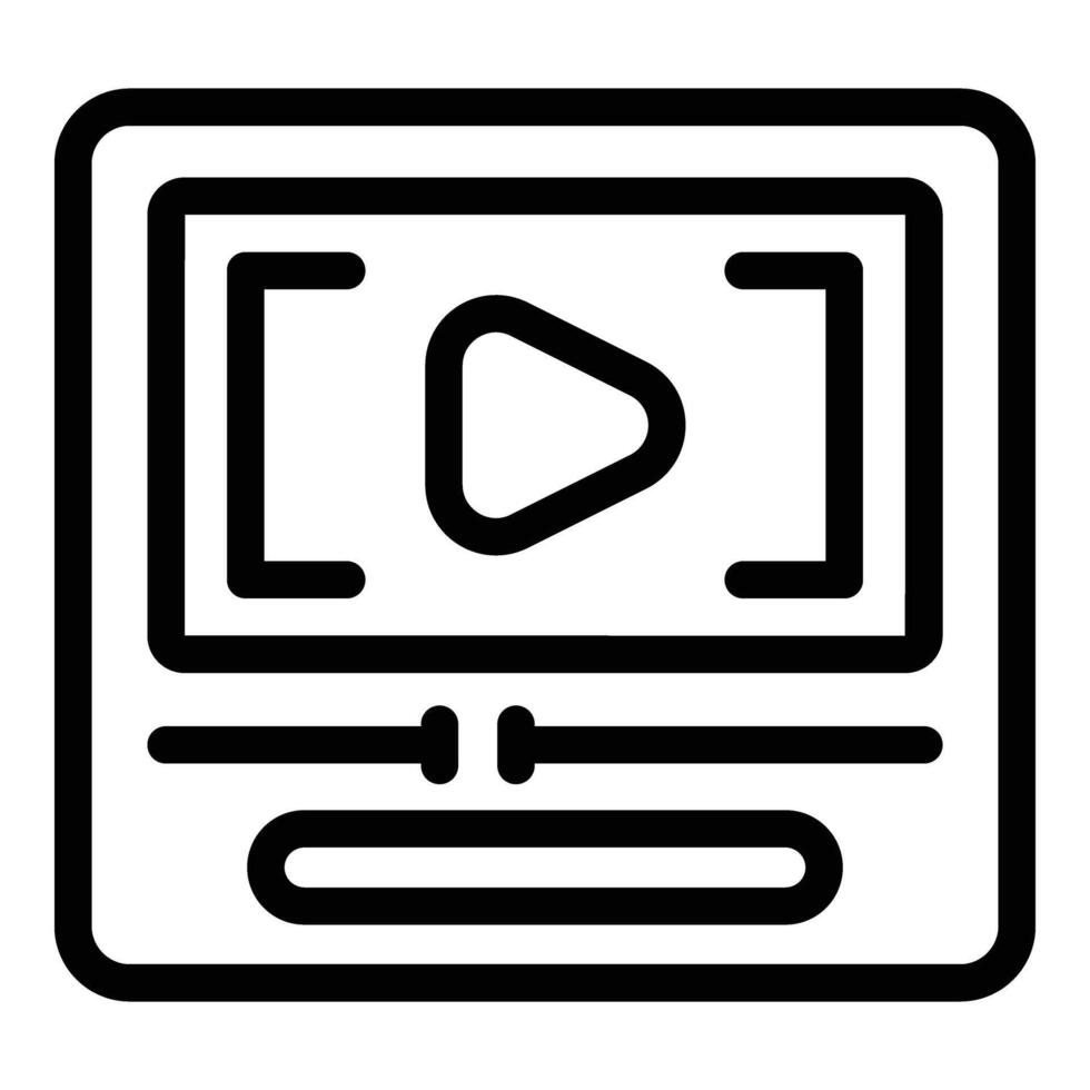 conectados vídeo inscrição ícone esboço vetor. renda sistema vetor