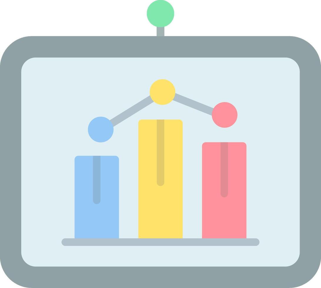 Barra gráfico plano luz ícone vetor