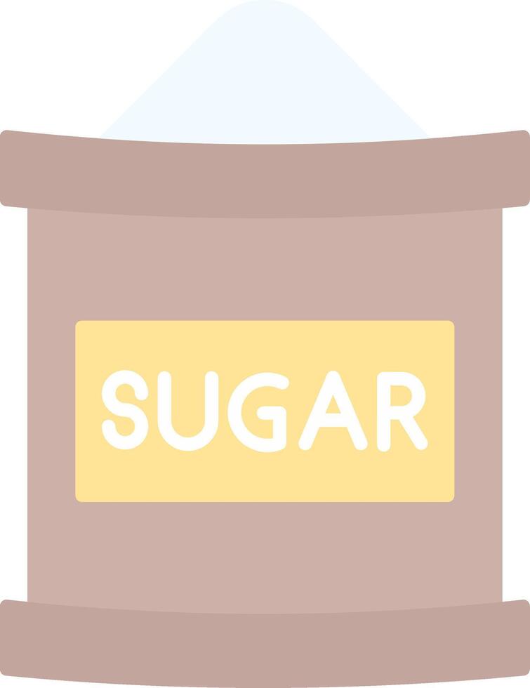 açúcar saco plano luz ícone vetor