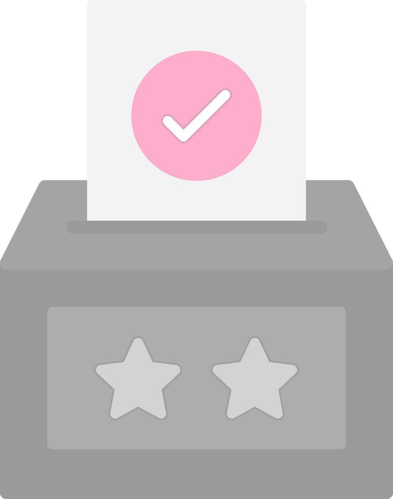 votação caixa plano luz ícone vetor