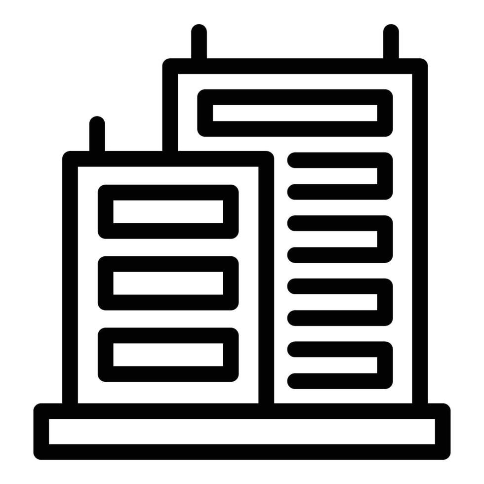 Estado construção agência ícone esboço vetor. estrutura vender vetor