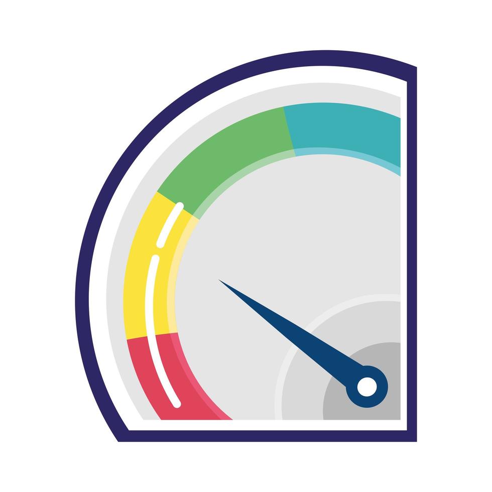 Medir a satisfação do cliente com cores vetor