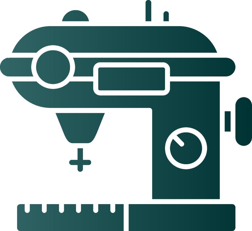 de costura glifo gradiente verde ícone vetor