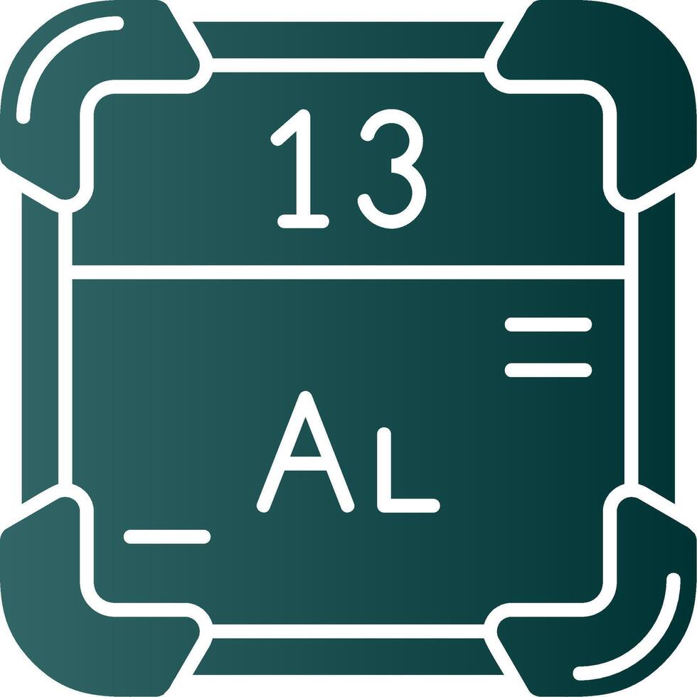 alumínio glifo gradiente verde ícone vetor