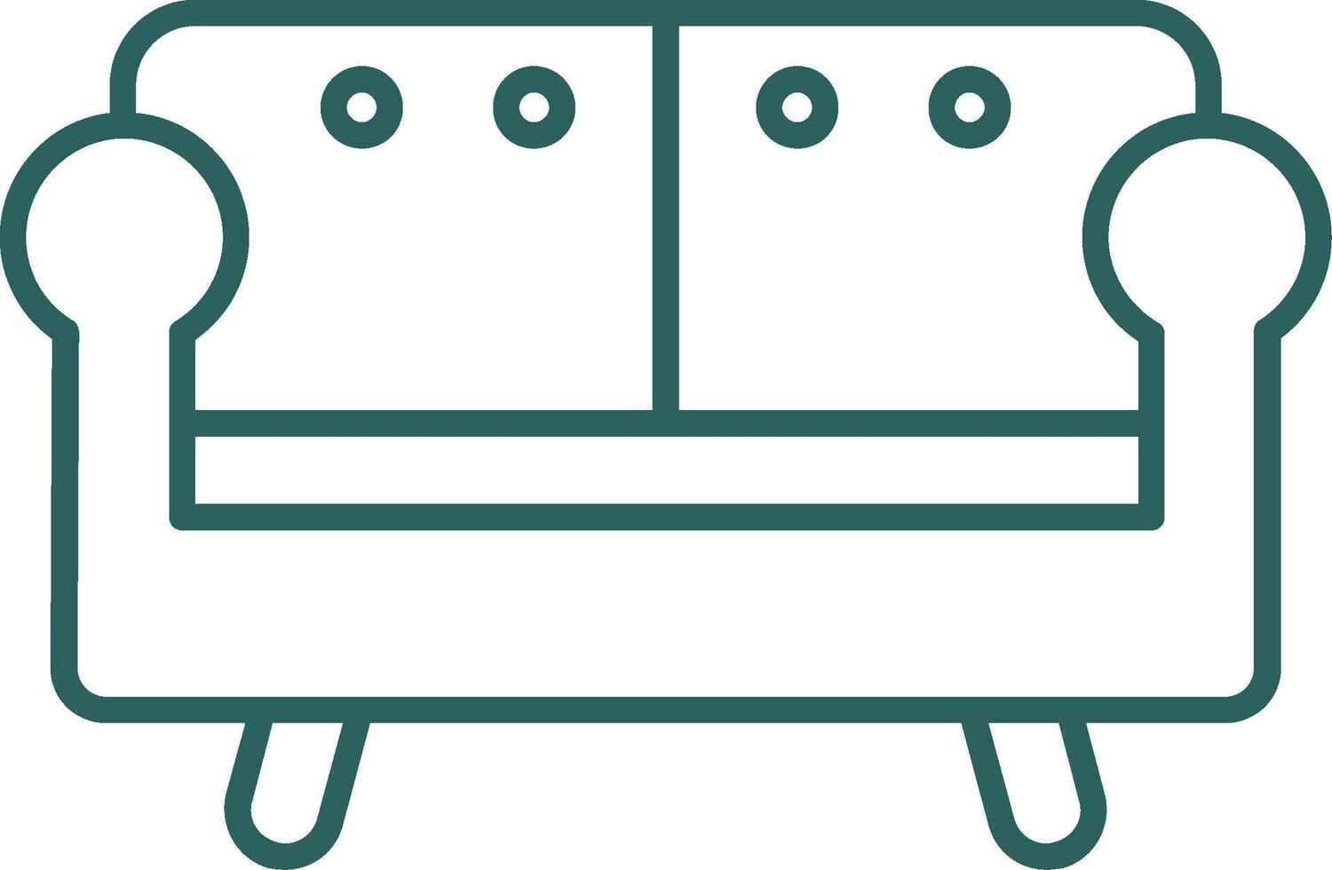 ícone de gradiente de linha de sofá vetor