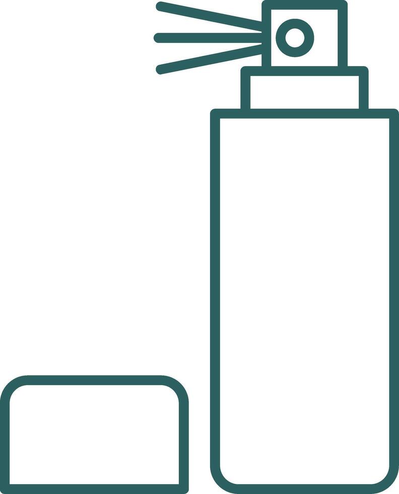 ícone de gradiente de linha de garrafa de spray vetor