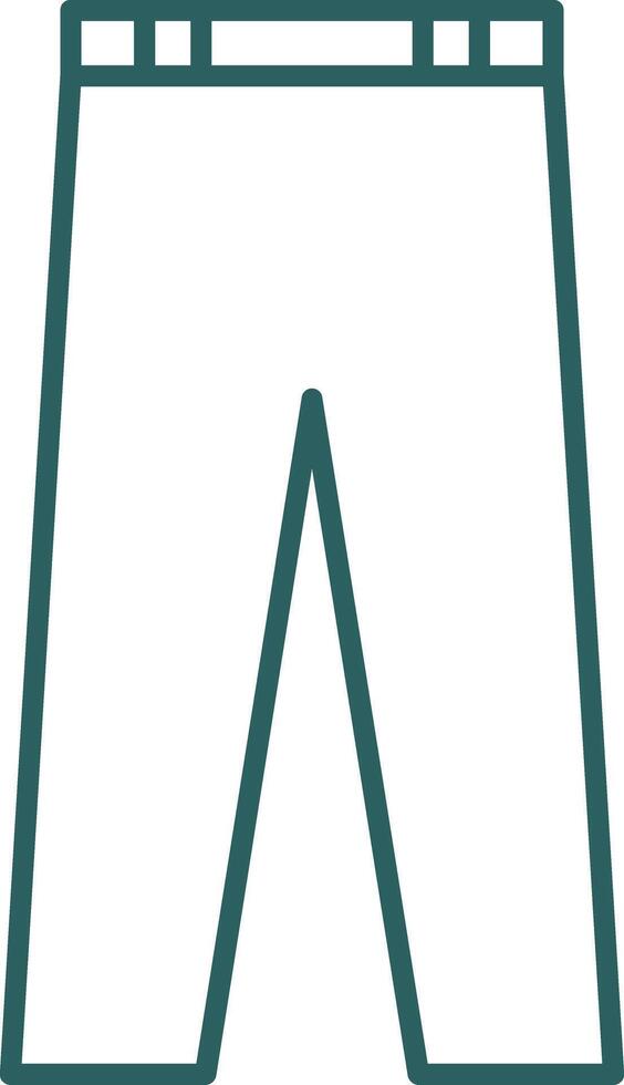 ícone de gradiente de linha de calças vetor