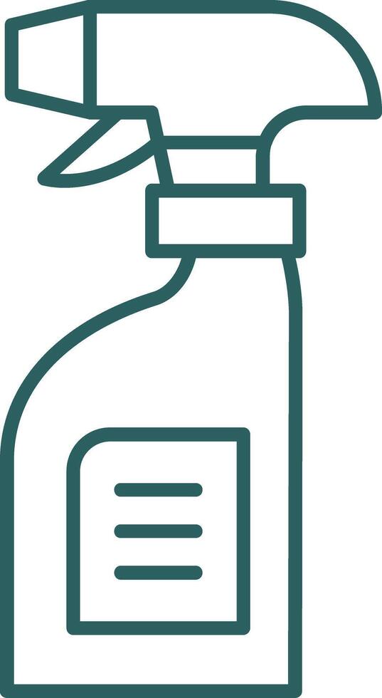 ícone de gradiente de linha de spray de limpeza vetor