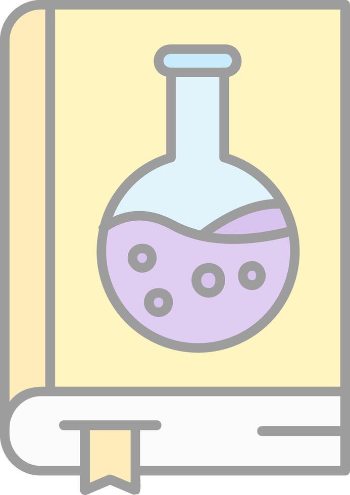 química livro linha preenchidas luz ícone vetor