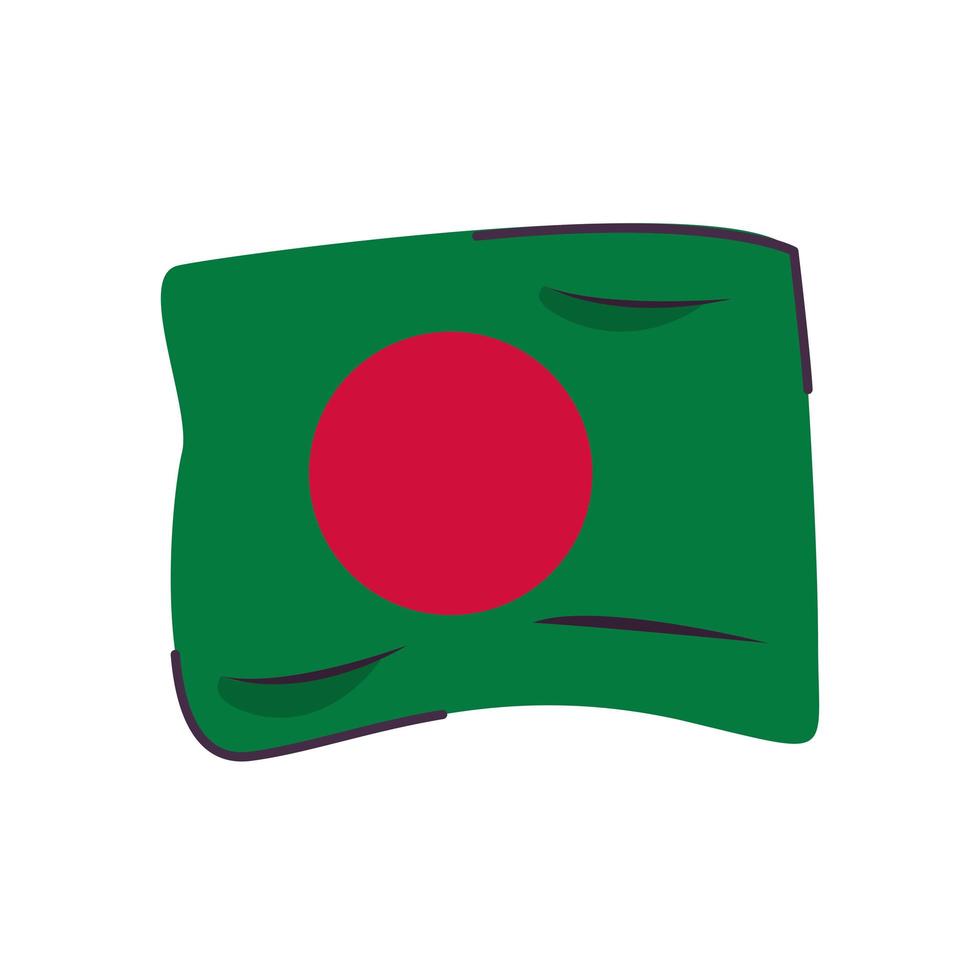 ícone isolado do país com bandeira de bangladesh vetor