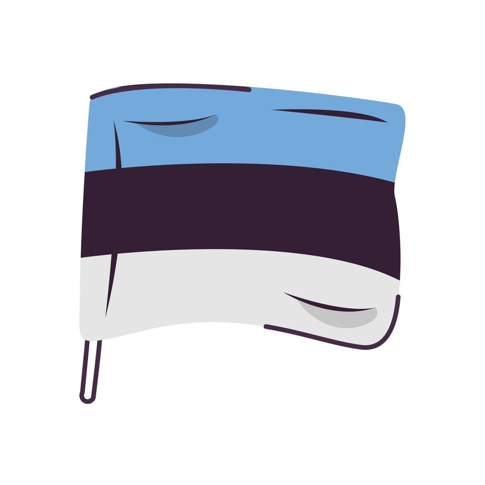 ícone isolado do país de bandeira da estônia vetor