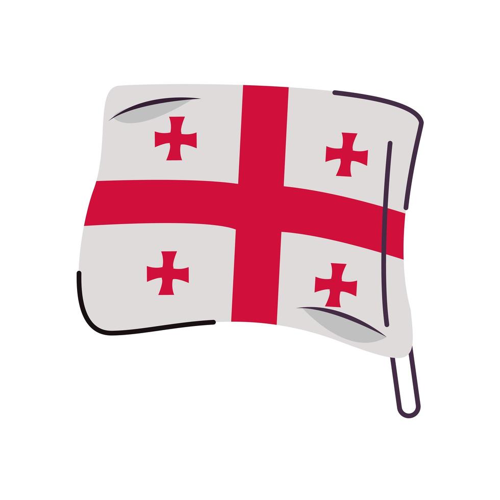 ícone isolado do país de bandeira da georgia vetor