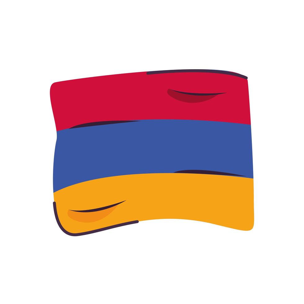ícone isolado do país com bandeira da armênia vetor
