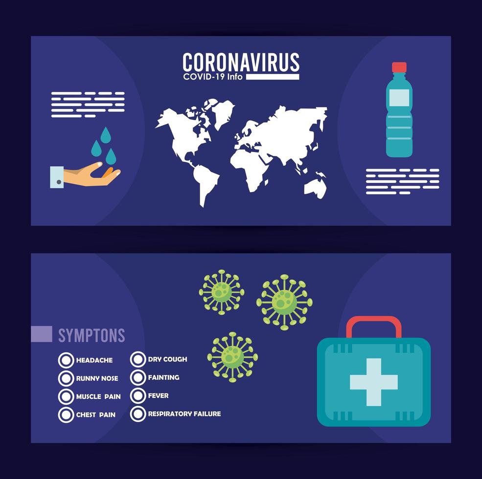 infográfico de vírus corona com métodos de prevenção vetor