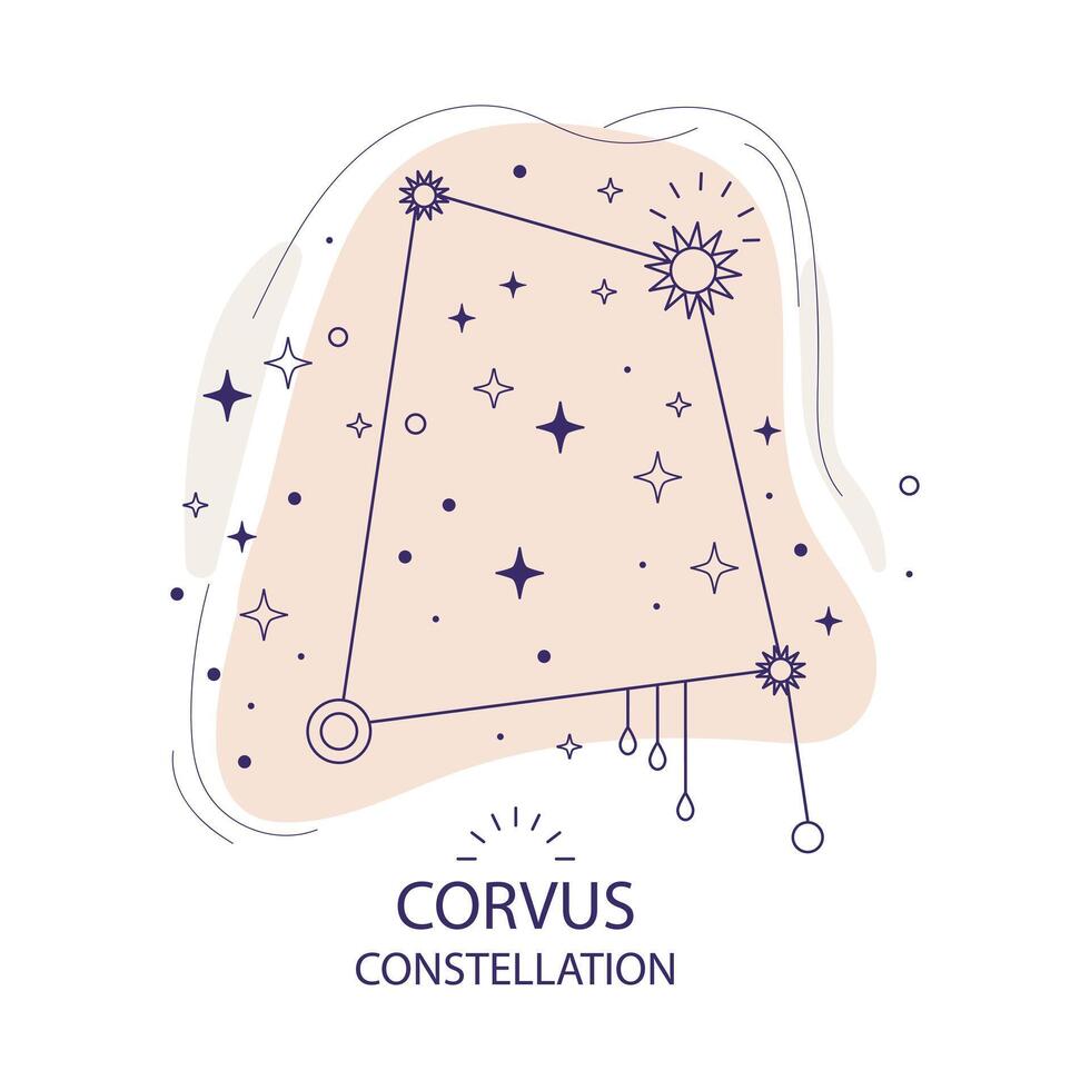 Estrela constelação corvus vetor ilustração