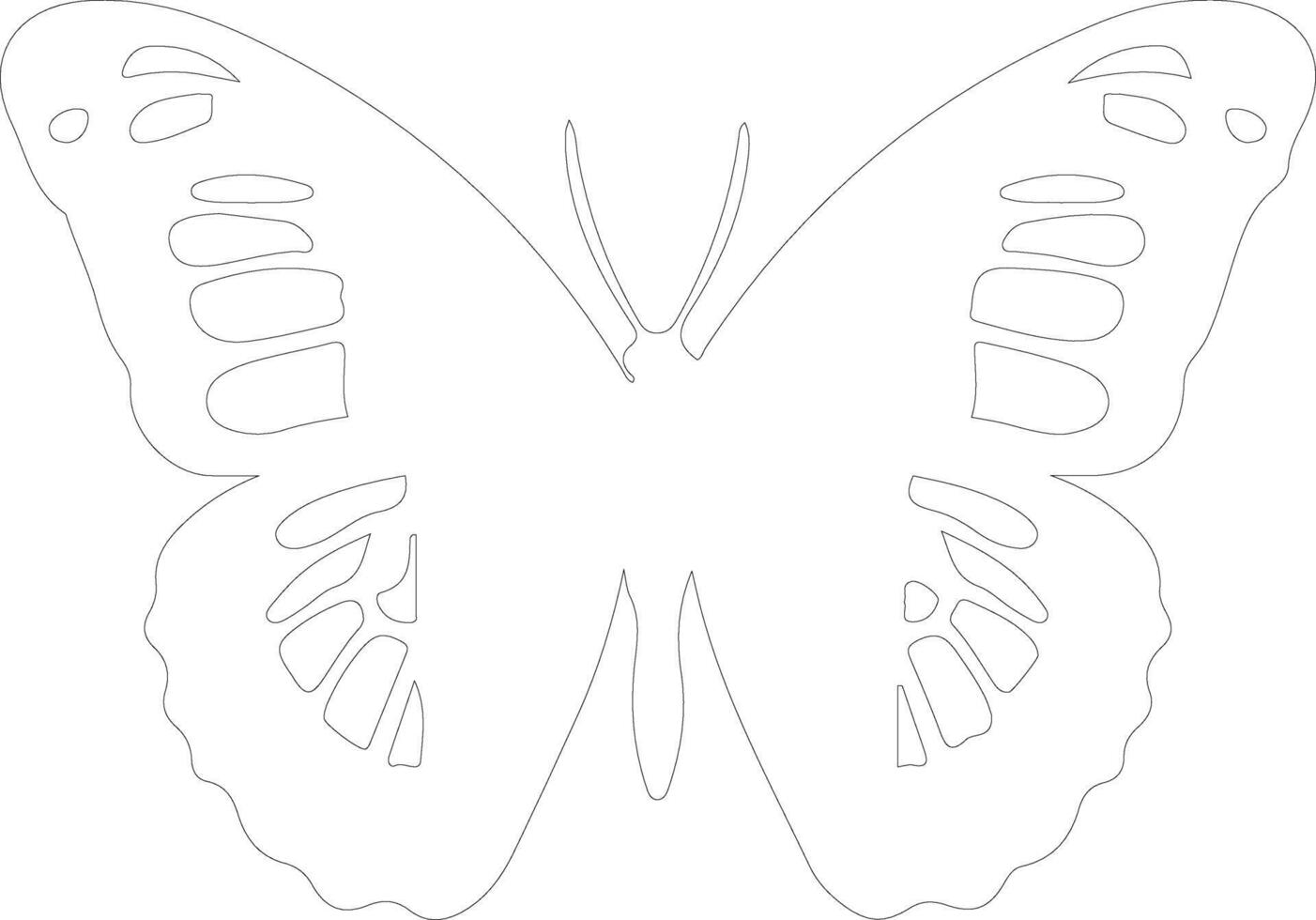 monarca borboleta esboço silhueta vetor