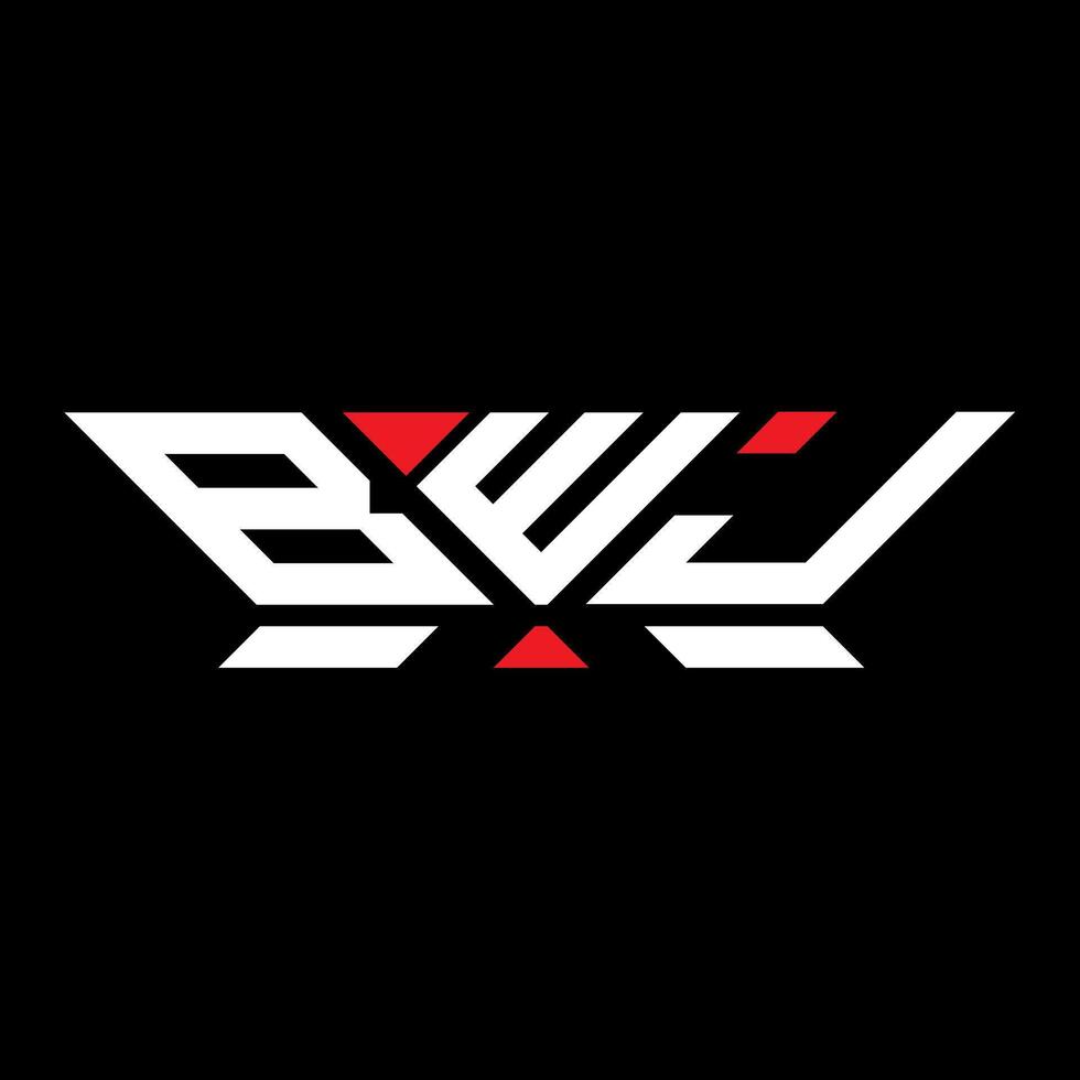 bwj carta logotipo vetor projeto, bwj simples e moderno logotipo. bwj luxuoso alfabeto Projeto