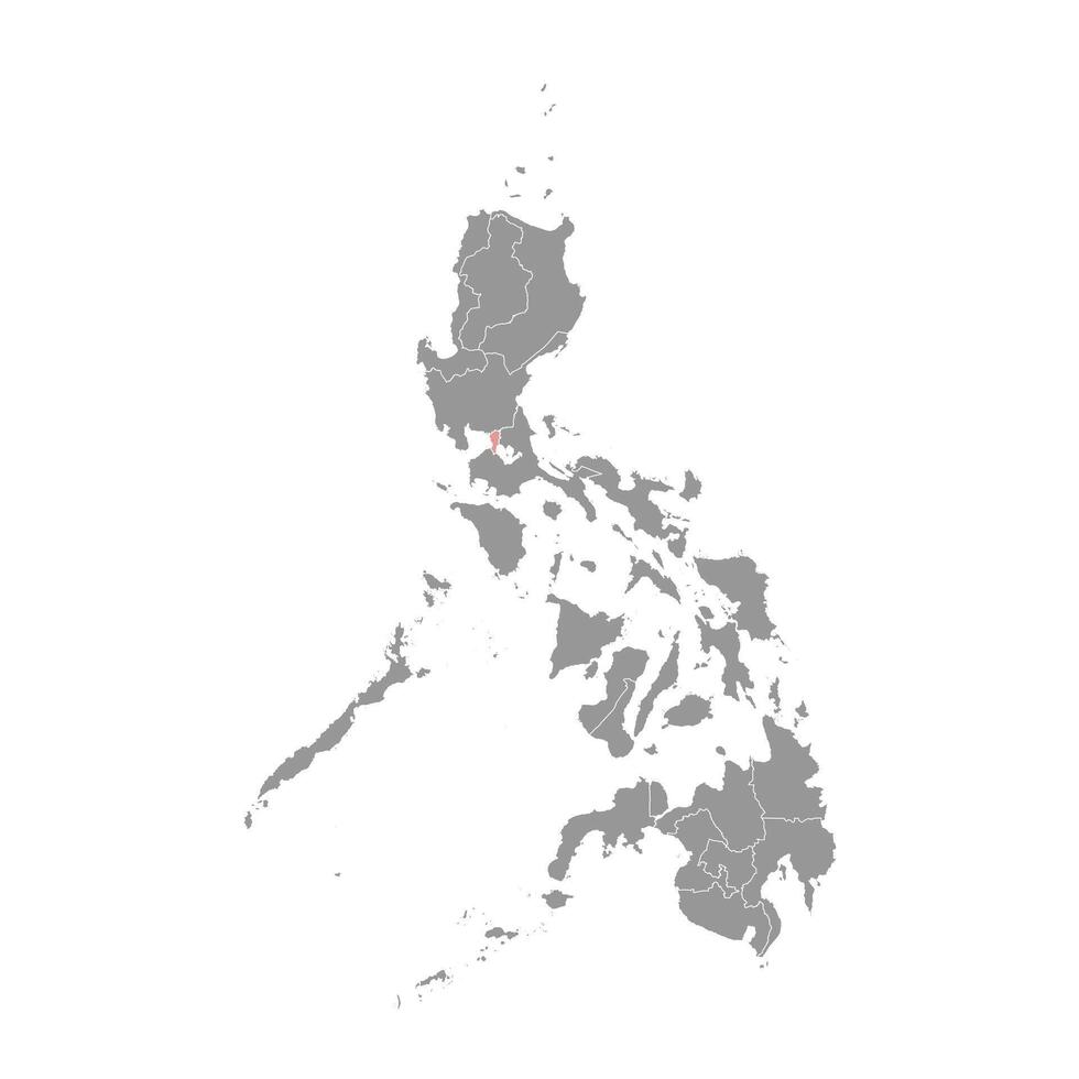 metro Manila mapa, administrativo divisão do Filipinas. vetor ilustração.