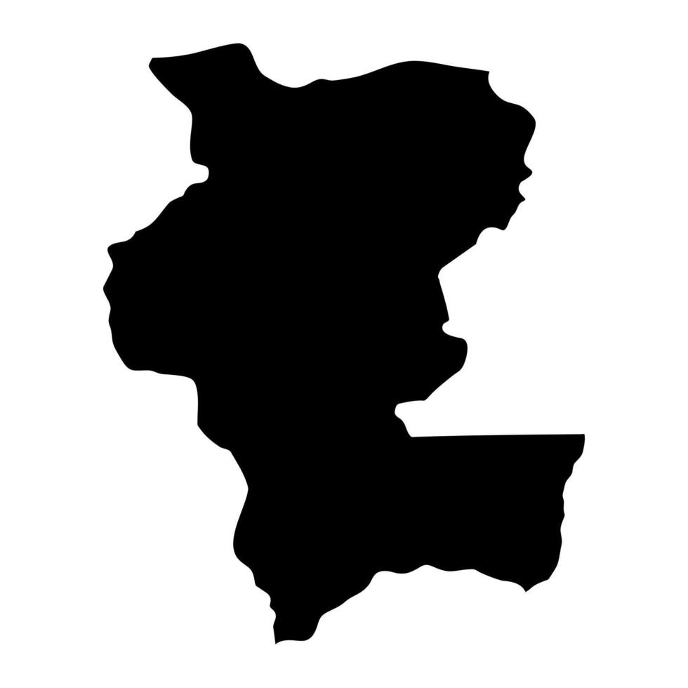 Kemo prefeitura mapa, administrativo divisão do central africano república. vetor