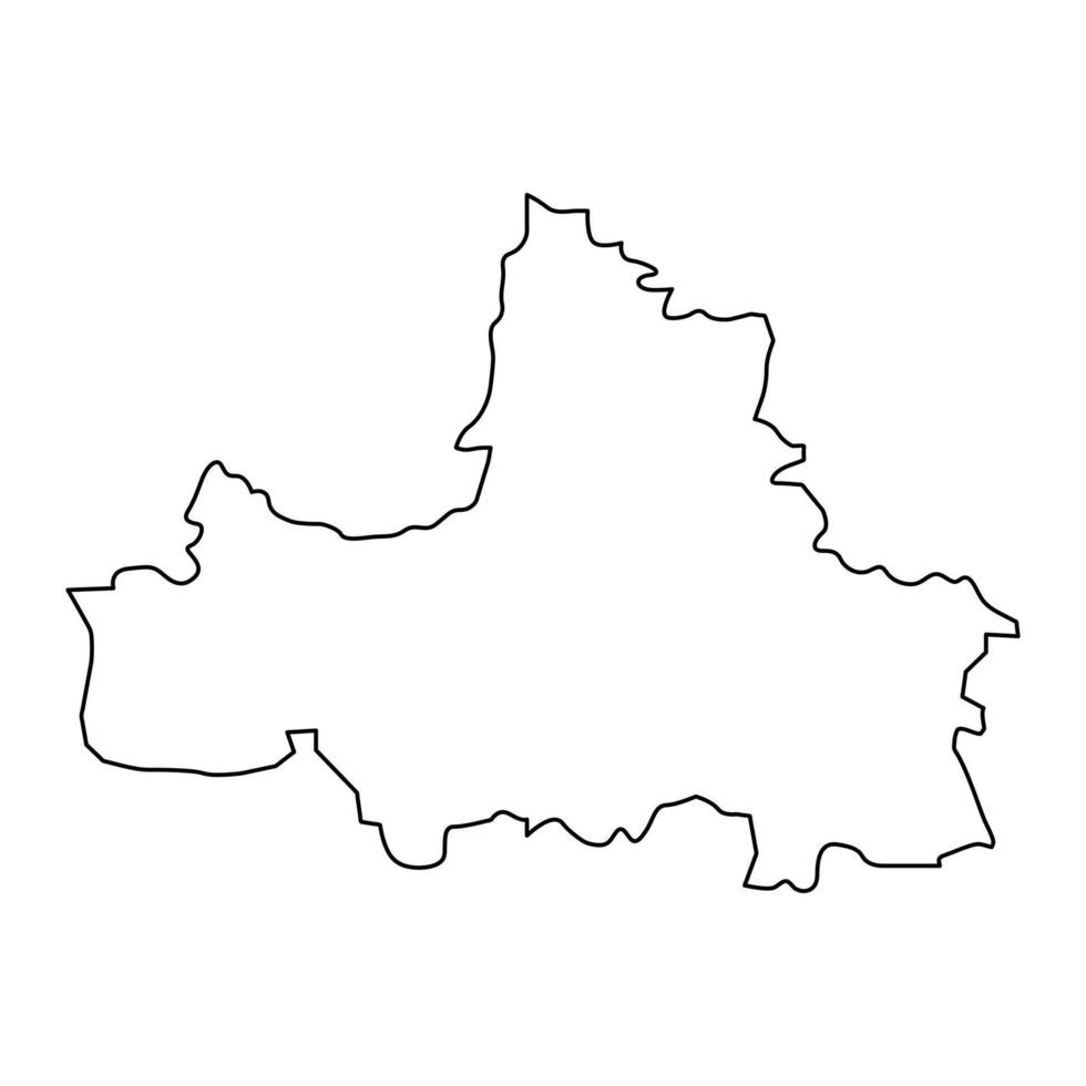 samarcanda região mapa, administrativo divisão do uzbequistão. vetor ilustração.