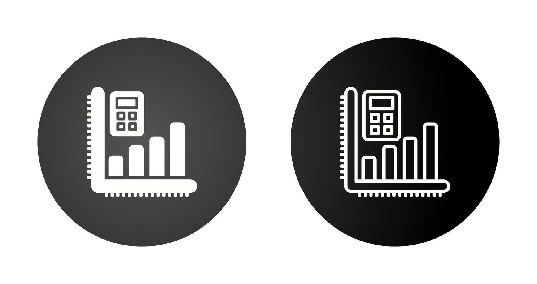 calculadora com gráfico vetor ícone